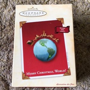 Hallmark Keepsake Ornament - Merry Christmas, World! - Red and Blue
